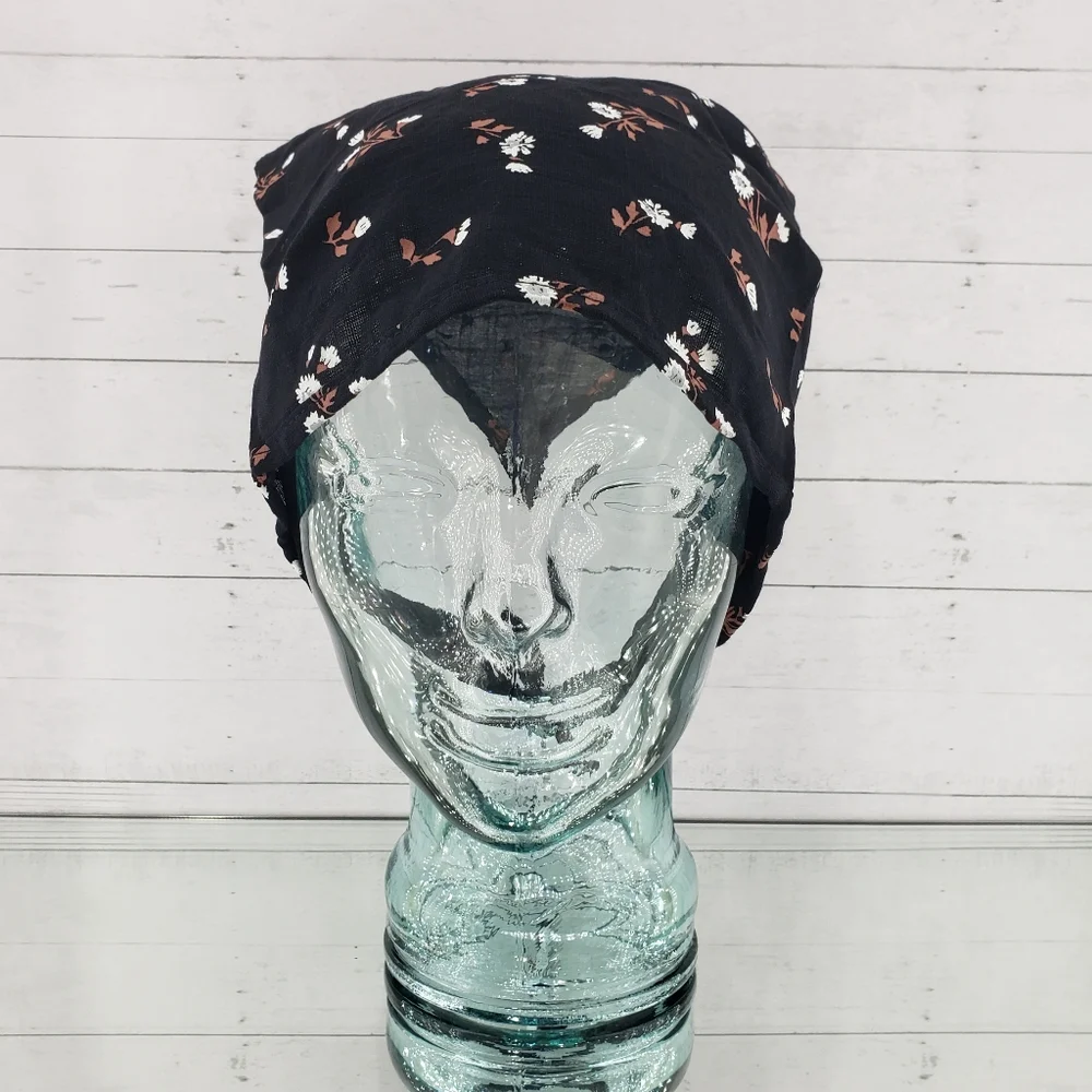 Madewell Hair Scarf True Black Floral Cottagecore Minimalist Gift Vacation